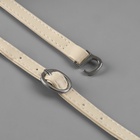 Ремешок для обуви, искусственная кожа, 58 см, 8 мм, 2 шт., бежевый - Фото 3