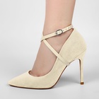 Ремешок для обуви, искусственная кожа, 58 см, 8 мм, 2 шт., бежевый - Фото 5