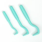 Набор выкручивателей для клещей, 3 размера, пластик, голубой - Фото 2