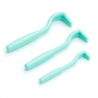 Набор выкручивателей для клещей, 3 размера, пластик, голубой - Фото 3