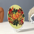 Тарелка декоративная «Фрукты», вид 2, с рисунком на холсте, 20х2,5 см - фото 23833946