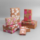 Набор коробок 6 в 1, упаковка подарочная, «Цветы », 12 х 7 х 4 ‒ 22 х 14 х 8.5 см - Фото 2