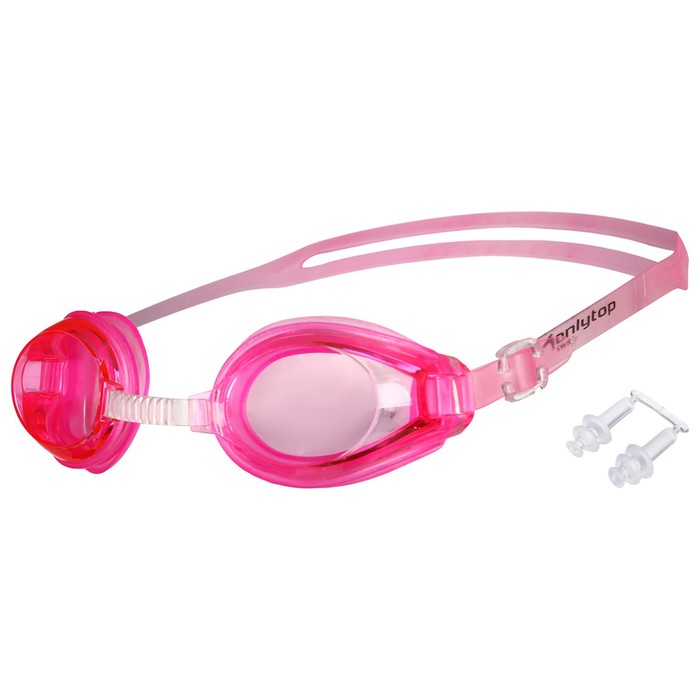Очки для плавания ONLYTOP, беруши, цвета МИКС, уценка - Фото 1