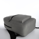 Рюкзак школьный на молнии, наружный карман, цвет серый - Фото 5