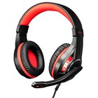 Наушники с микрофоном Оклик HS-L610G SAMURAI черный/красный 2.2м мониторные USB оголовье (14 10045 - фото 51570650 Наушники с микрофоном Оклик HS-L610G SAMURAI черный/красный 2.2м мониторные USB оголовье (14 10045 - фото 51570650