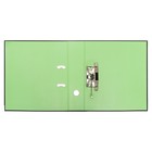 Папка-регистратор А4, 75 мм, Lamark, ПВХ, двухстороннее покрытие, металлическая окантовка, карман на корешок, собранная, черный/зелёный - фото 9885698