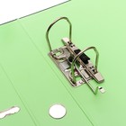 Папка-регистратор А4, 75 мм, Lamark, ПВХ, двухстороннее покрытие, металлическая окантовка, карман на корешок, собранная, черный/зелёный - Фото 8