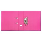 Папка-регистратор А4, 75 мм, Lamark, ПВХ, двухстороннее покрытие, металлическая окантовка, карман на корешок, собранная, фиолетовый/розовый - Фото 6