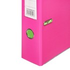 Папка-регистратор А4, 75 мм, Lamark, ПВХ, двухстороннее покрытие, металлическая окантовка, карман на корешок, собранная, розовый/зелёный - фото 9374903