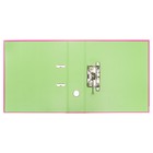Папка-регистратор А4, 75 мм, Lamark, ПВХ, двухстороннее покрытие, металлическая окантовка, карман на корешок, собранная, розовый/зелёный - фото 9374906