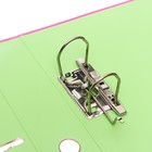 Папка-регистратор А4, 75 мм, Lamark, ПВХ, двухстороннее покрытие, металлическая окантовка, карман на корешок, собранная, розовый/зелёный - Фото 8