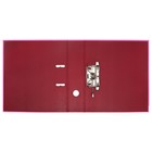 Папка-регистратор А4, 75 мм, Lamark, ПВХ, двухстороннее покрытие, металлическая окантовка, карман на корешок, собранная, розовый/бордовый - Фото 6