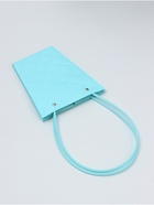 Сумка для цветов тиснение голубой влагостойкая, 17×17 - 11.5×11.5 - 20 см - Фото 4