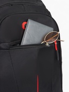 Рюкзак школьный на молнии, с карманами, размер 31×14×47 см, чёрный/красный - фото 119333693