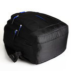 Рюкзак школьный на молнии, 5 карманов, цвет чёрный/синий - фото 11188916