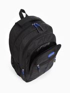 Рюкзак школьный на молнии, с карманами, чёрный/синий - фото 52708312