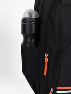 Рюкзак школьный на молнии, с карманами, размер 31×14×47 см, чёрный/оранжевый - Фото 8