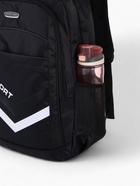 Рюкзак школьный на молнии, с карманами, с полосками, размер 30.5×14.5×47.5 см, чёрный/белый - Фото 6