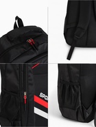 Рюкзак на молнии, 4 кармана, дышащая спинка, 30.5×14.5×47.5 см, чёрный - Фото 5