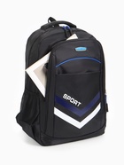 Рюкзак, 4 кармана, дышащая спинка, 30.5×14.5×47.5 см, чёрный - Фото 10