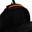 Рюкзак школьный на молнии, 4 кармана, цвет чёрный/оранжевый - фото 11189007