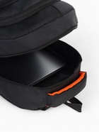 Рюкзак школьный на молнии, с карманами, чёрный/оранжевый - фото 119103327