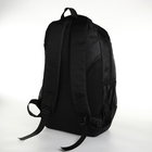 Рюкзак молодёжный на молнии, 4 кармана, цвет чёрный/синий - фото 11189023