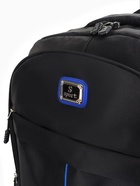 Рюкзак школьный на молнии, с карманами, чёрный/синий - фото 60833663