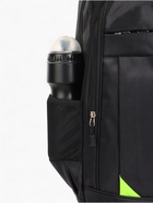 Рюкзак школьный на молнии, с карманами, размер 31×14×45 см, чёрный/зелёный 10185868