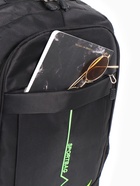 Рюкзак школьный на молнии, с карманами, размер 31×14×45 см, чёрный/зелёный 10185868