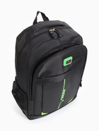 Рюкзак школьный на молнии, с карманами, размер 31×14×45 см, чёрный/зелёный 10185868