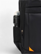 Рюкзак школьный на молнии, с карманами, размер 31×14×45 см, чёрный/оранжевый - фото 58137861