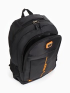 Рюкзак школьный на молнии, с карманами, размер 31×14×45 см, чёрный/оранжевый - фото 58137862