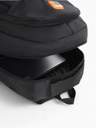 Рюкзак школьный на молнии, с карманами, размер 31×14×45 см, чёрный/оранжевый - фото 58137859