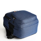 Рюкзак школьный на молнии, 6 карманов, цвет синий - фото 11189048