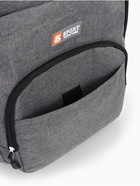 Рюкзак школьный на молнии, с карманами, серый - фото 119333713