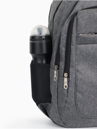 Рюкзак школьный на молнии, с карманами, однотонный, размер 30×14×46 см, серый - фото 57999897