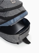 Рюкзак школьный на молнии, с карманами, однотонный, размер 30×14×46 см, серый - фото 57999898