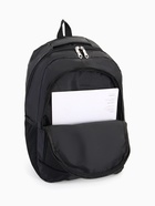 Рюкзак школьный на молнии, с карманами, чёрный/красный 10185884