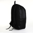 Рюкзак молодёжный на молнии, 4 кармана, цвет чёрный/зелёный - Фото 4