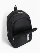 Рюкзак школьный на молнии, с карманами, размер 32×16×47 см, чёрный/синий 10185886