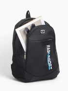 Рюкзак школьный на молнии, с карманами, размер 32×16×47 см, чёрный/синий 10185886