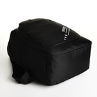 Рюкзак молодёжный на молнии, 4 кармана, цвет чёрный/белый - фото 23816283