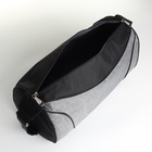 Сумка спортивная на молнии, регулируемый ремень, средний размер, чёрная/серая - Фото 3