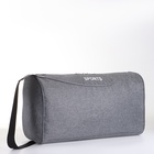 Сумка спортивная на молнии, регулируемый ремень, средний размер, серая - Фото 7