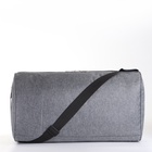 Сумка спортивная на молнии, регулируемый ремень, средний размер, серая - Фото 6