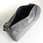 Сумка спортивная на молнии, регулируемый ремень, средний размер, серая - Фото 2