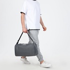 Сумка спортивная на молнии, регулируемый ремень, средний размер, серая - Фото 5