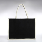 Шопер без застёжки, цвет молочный/чёрный - Фото 2