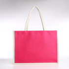 Сумка текстильная шопер без застёжки 43×13×32 см, малиновая/молочная - Фото 2